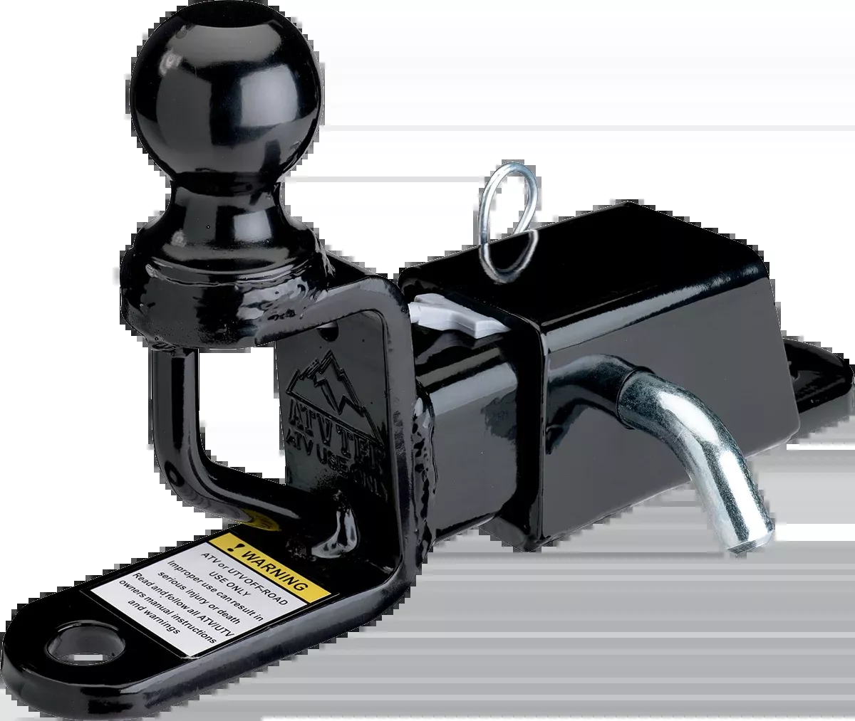 Moose Utility ATV UTV Side by Side Black 2" Trio HD Rear Receiver Hitch & Ball