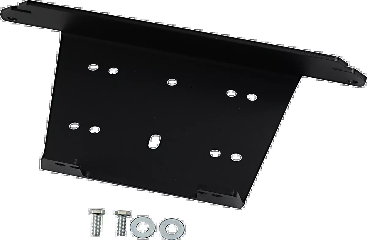Moose Utility Black Front UTV Winch Mount Plate 2018-2024 Polaris Ranger 1000