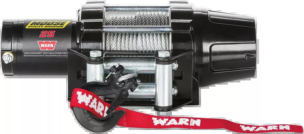Moose Utility Snow 2500LB Offroad Winch with Synthetic Rope ATV UTV Side by Side