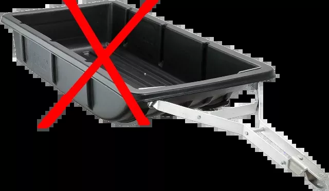 Moose Utility Snow ATV Offroad Snowmobile Cargo Sled Tub Tow Bar