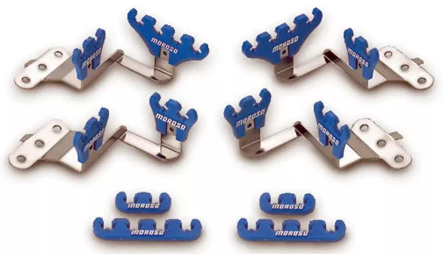 Moroso 72140 Ignition Wire Loom Kit – Centerbolt – 7-9mm – Blue fits Chevrolet Small Block