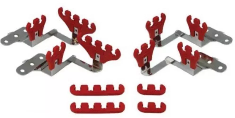 Moroso 72141 Ignition Wire Loom Kit – Centerbolt – 7-9mm – Red fits Chevrolet Small Block
