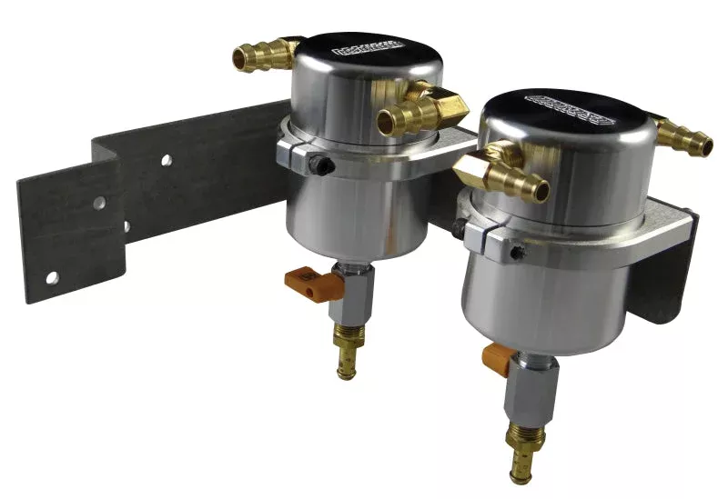 Moroso 85510 Air/Oil Separator Catch Can – Billet Aluminum (w/Top Mount Intercooler) fits 2008-2014 Subaru STI