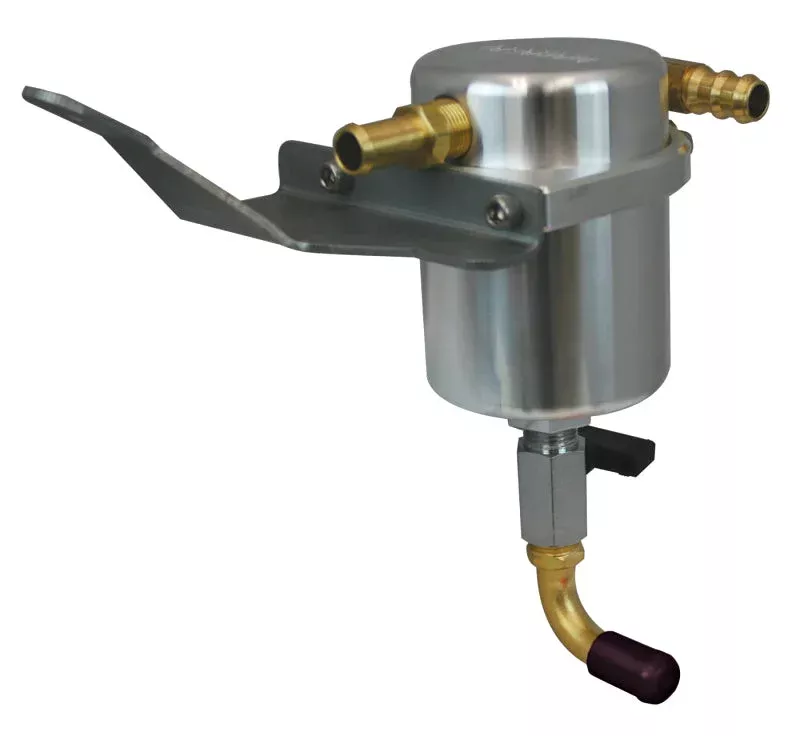 Moroso 85517 Air/Oil Separator Catch Can – Large Body – Billet Aluminum fits 2007-2011 Jeep JK 3.8L