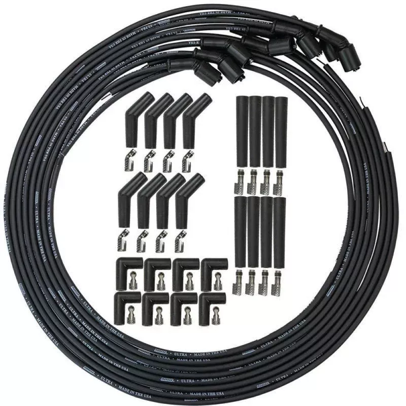 Moroso 8mm Ultra 350 Universal Wire Set w/90/135/Straight Plug Ends fits GM LS, LT