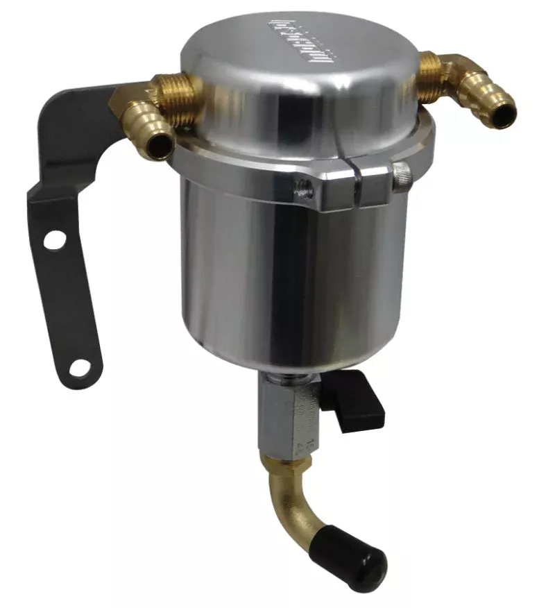 Moroso Air/Oil Separator Catch Can – Large Body – Billet Aluminum fits 2014-2019 Chevrolet Corvette (Non ZO6)