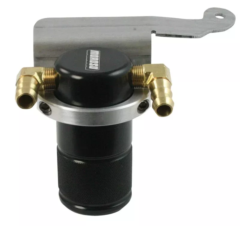 Moroso Air/Oil Separator Catch Can – Small Body – Billet Aluminum – Black fits 2011-2014 Ford Mustang GT