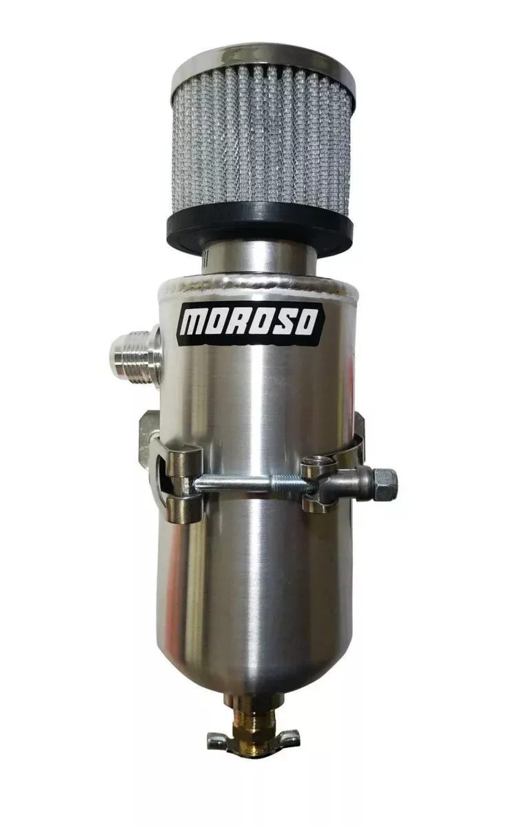 Moroso Breather Tank/Catch Can -10An Male Fitting – Aluminum