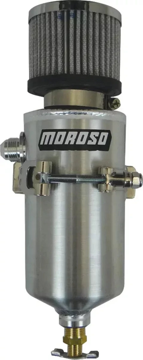 Moroso Breather Tank/Catch Can -8An Male Fitting – Aluminum