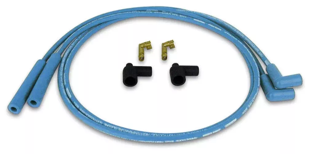 Moroso Custom Ignition Wire Set – Blue Max – Spiral Core – 90 Degree – 2 Piece