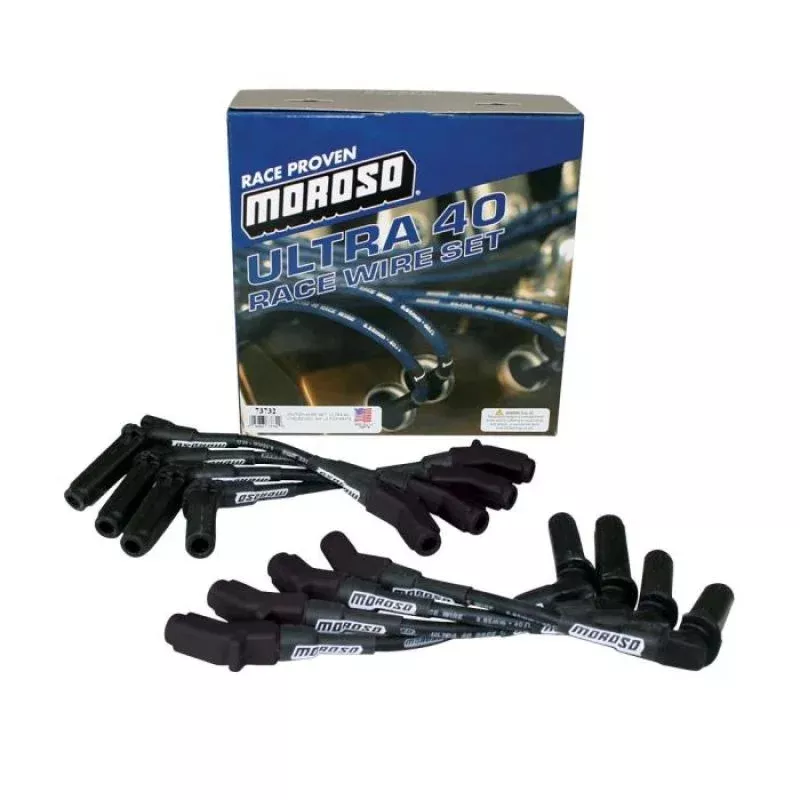 Moroso GM LS Unsleeved Ultra 40 Wire Set – Black (For 68476) 73732 fits GM LS