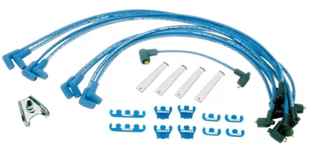 Moroso Ignition Wire Dress-Up Kit – Blue Max – Spiral Core fits Mopar