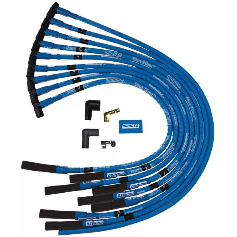 Moroso Ignition Wire Set – Blue Max – Spiral Core – Sleeved – HEI – Straight fits Chevrolet Big Block