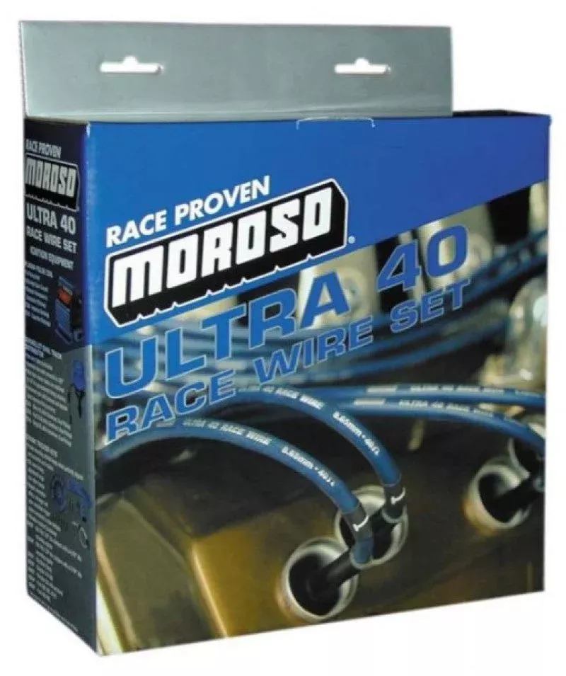 Moroso Ignition Wire Set – Ultra 40 – Sleeved – 9.75in – Blue fits GM LS