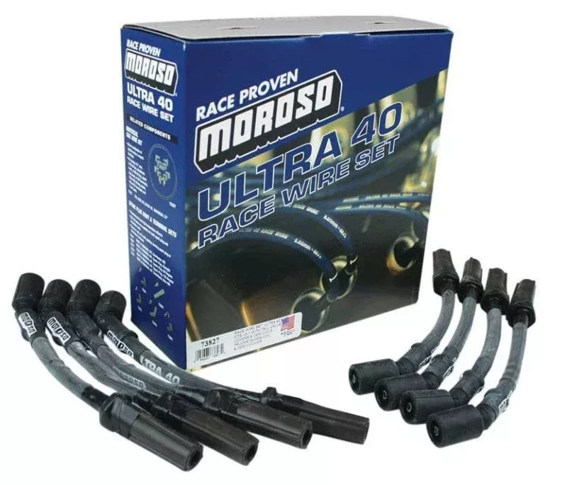 Moroso Ignition Wire Set – Ultra 40 – Sleeved – Coil-On – 9.75in Wire – Black fits GM LS