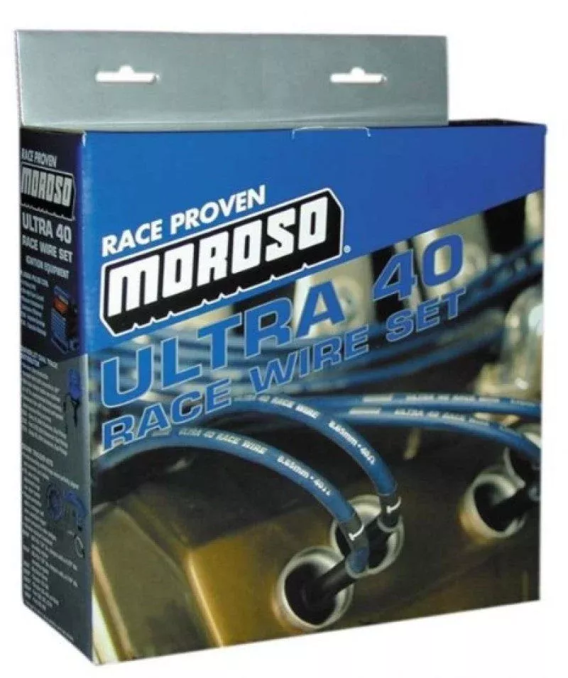 Moroso Ignition Wire Set – Ultra 40 – Sleeved – HEI – 135 Degree – Black fits Ford 429-460