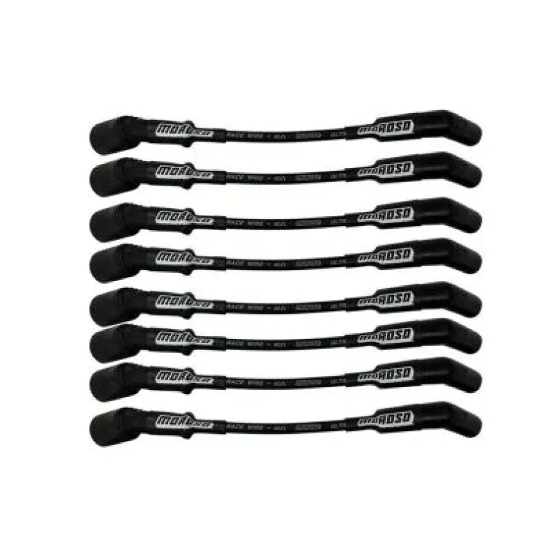 Moroso Ignition Wire Set – Ultra 40 – Unsleeved – Coil-On – 9.75in Wire – 135 Degree – Black fits GM LS