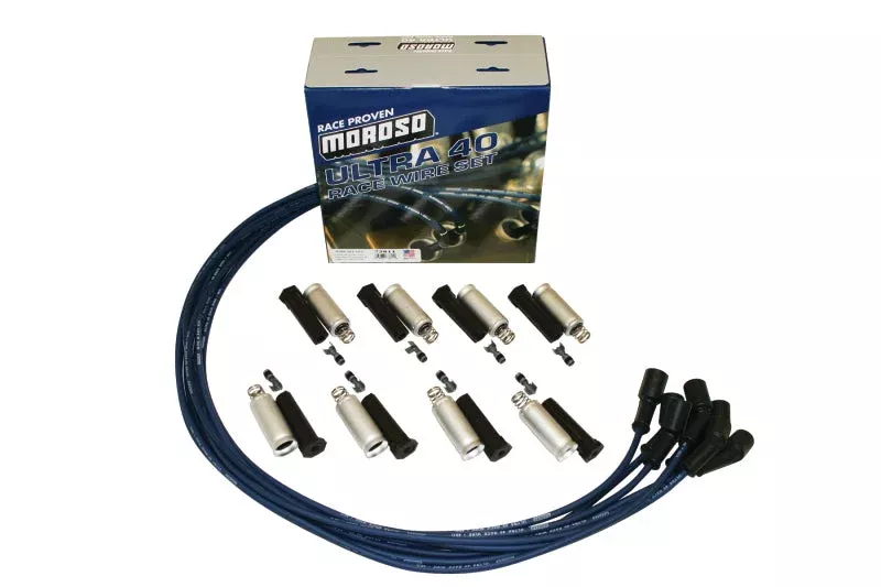 Moroso Ignition Wire Set - Ultra 40 - Unsleeved - Coil-On - Blue fits GM LS