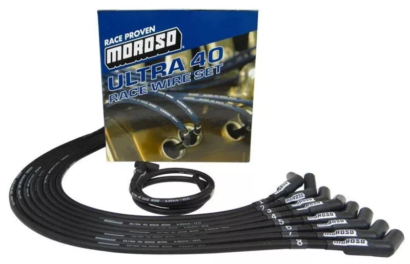 Moroso Ignition Wire Set – Ultra 40 – Unsleeved – HEI – 135 Degree – Black fits Chevrolet Big Block
