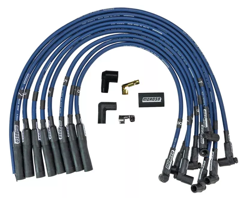 Moroso Ignition Wire Set – Ultra 40 – Unsleeved – HEI – Over Valve – Blue fits Chevrolet Big Block
