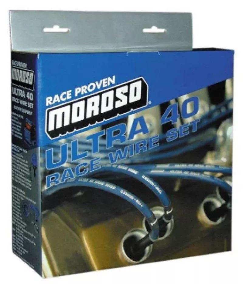 Moroso Ignition Wire Set - Ultra 40 - Unsleeved - Non-HEI - Crab Cap - Black fits Chevrolet Big Block