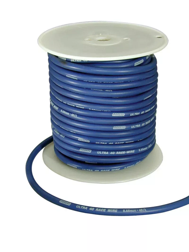 Moroso Ignition Wire Spool – Ultra 40 – 8.65mm – 100ft – Blue 73830