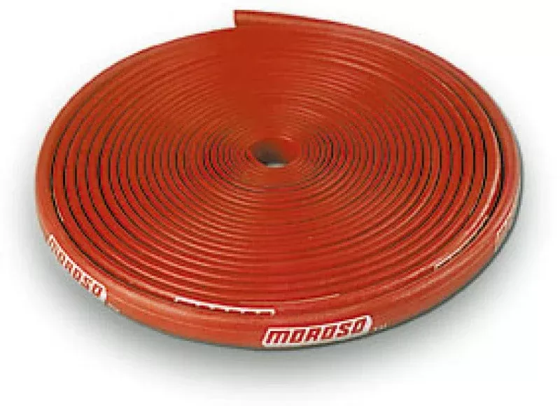 Moroso Insulated Spark Plug Wire Sleeve – 8mm – Red – 25ft Roll