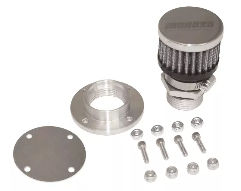 Moroso Non-Weld Valve Cover Breather Kit – Chrome Finish