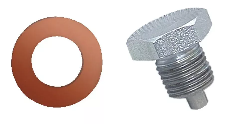 Moroso Oil Pan Drain Plug w/Copper Washer – Clear Zinc