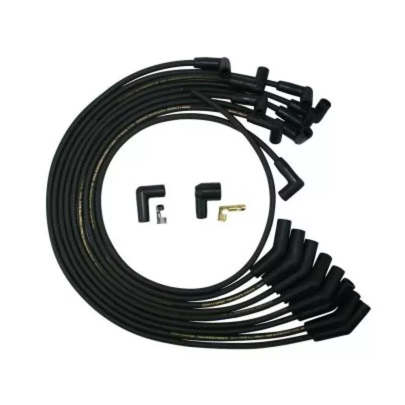 Moroso Over V/C HEI Unsleeved 135 Degree Mag Tune Ignition Wire Set – Black fits Ford 351w