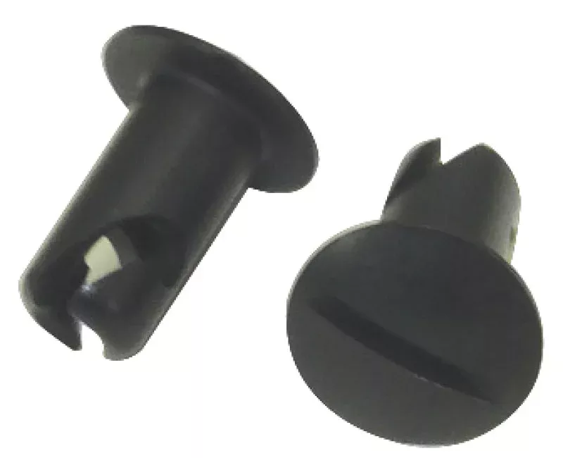 Moroso Quick Fastener – Oval Head – 5/16in x .450in – Aluminum – Black – 10 Pack