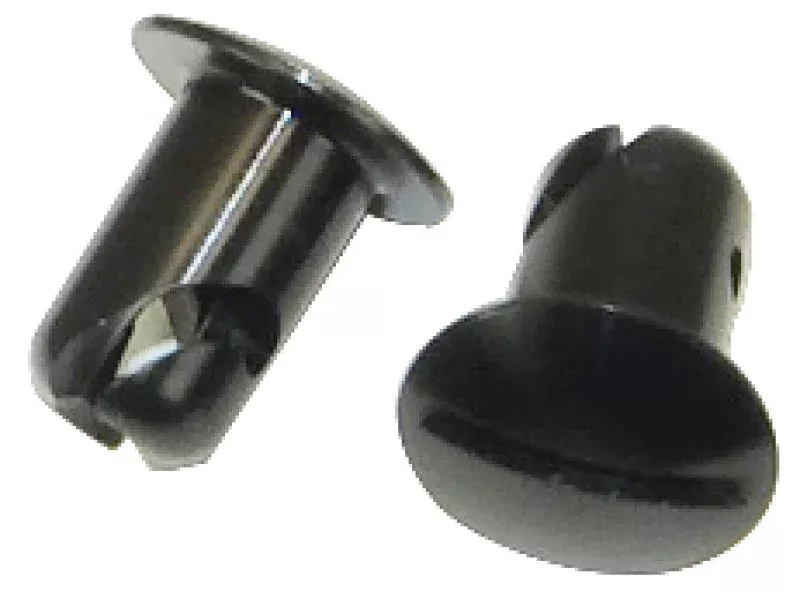 Moroso Quick Fastener – Oval Head – 7/16in x .450in – Aluminum – Black – 10 Pack