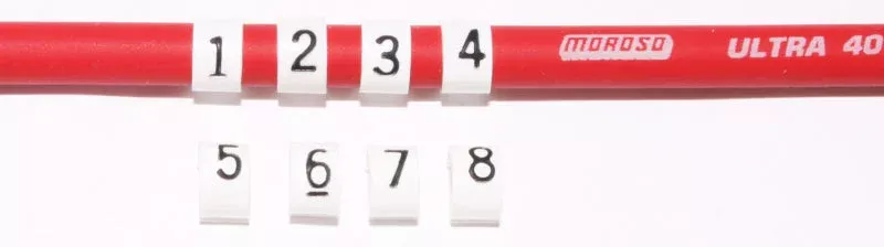 Moroso Spark Plug Wire Markers – Clip On – 8mm – 8 Pack 72023