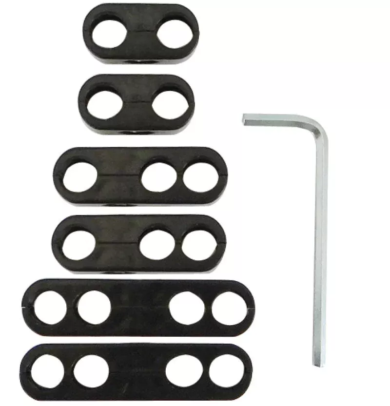 Moroso Spark Plug Wire Separator Kit w/ Allen Wrench – Split Design – Black