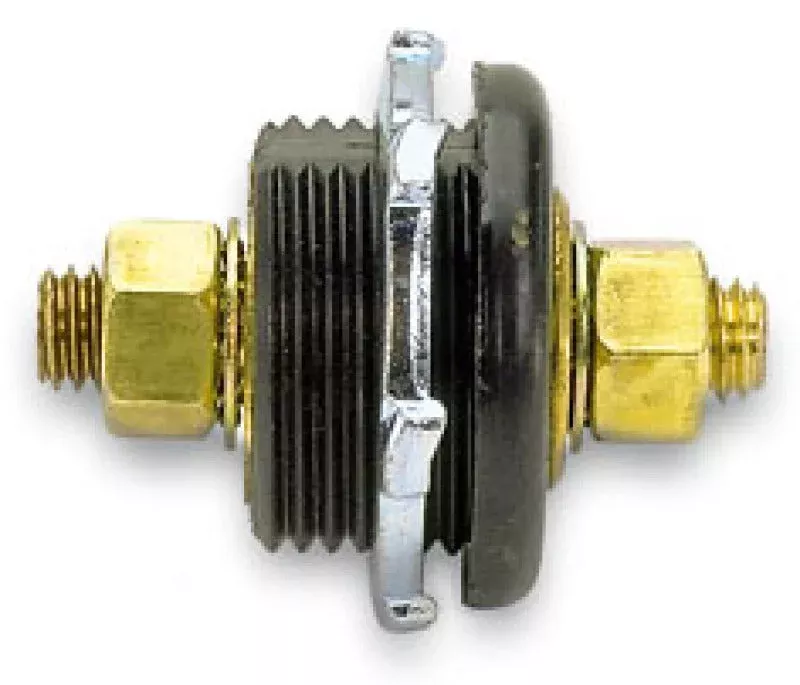 Moroso Thru-Panel Connector - Black (Use Part No 74170/74172) - Single (Use w/Part No 74170/74172)