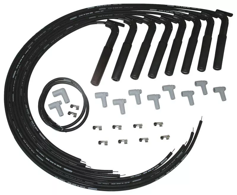 Moroso Universal / BAE-AJPE Ignition Wire Set - Ultra 40 - Unsleeved - Black fits Hemi