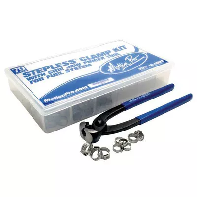 Motion Pro 80-Piece Stepless Clamp Fuel Line Fittings Kit with Pincer Tool