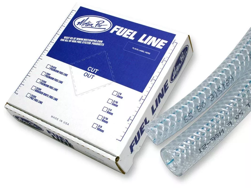 Motion Pro MP Braided Vinyl Fuel Line 3/16 ID X 25'