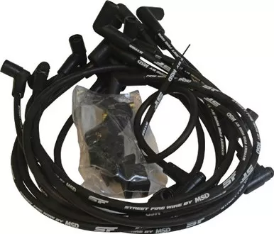 MSD 5554 Street Fire Spark Plug Wire Set, Black, 8 Set