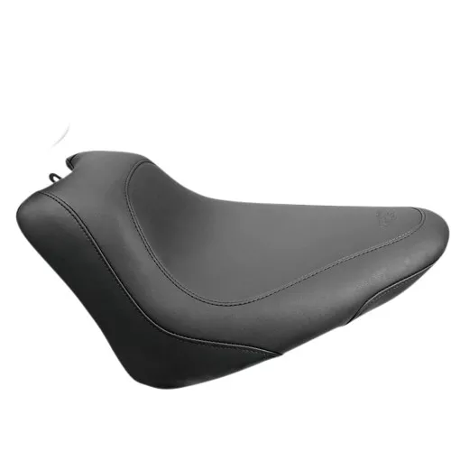 Mustang Black Wide Tripper Solo Seat for 2011-2017 Harley Softail FXS/FLS - Vintage
