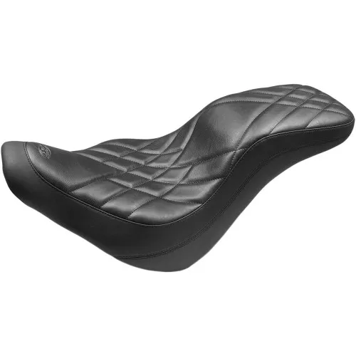Mustang Daytripper Seat for 2018-2024 Harley Softail FXLR/FLSB - Prism Stitch
