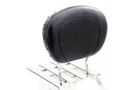 Mustang Seats Sissy Bar Pad for Harley Davidson Touring Models '08-25 - Chrome Studs