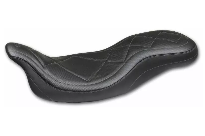 Mustang Seats Super Tripper Seat for '08-Up Harley Davidson Touring Models- Black Carbon (Not for '24-Up FLHX/FLTR Models)