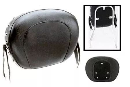 Mustang Sissy Bar Pad for Tall Cobra Sissy Bars - Large Studded with Conchos