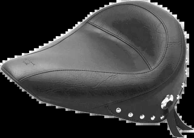 Mustang Skirted Studded Solo Seat for 1984-1999 Harley Softail Fat Boy Heritage