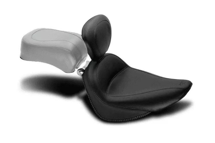Mustang Solo Seat w/ Driver Backrest for Heritage Springer '00-05, Deluxe '05-15 Springer Classic '06-07, Heritage Classic '07-15 -Vintage