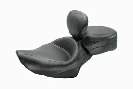 Mustang Wide Solo Seat with Driver Backrestfor Sportster '04-up (3.3 gallons) -Vintage