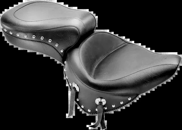 Mustang Wide Studded Skirt Seat for 2000-2007 Harley Softail Fat Boy Heritage