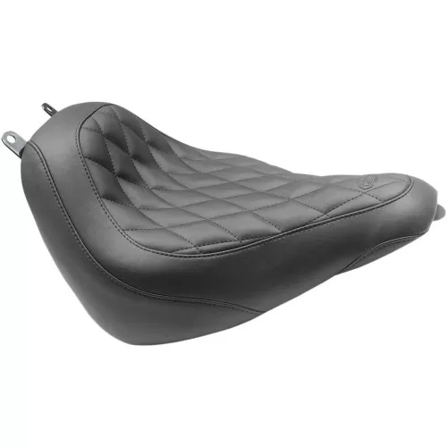 Mustang Wide Tripper Solo Seat for 2018-2024 Harley FLDE/FLHC - Diamond