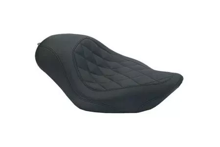 Mustang Wide Tripper Solo for Sportster '04-06 & '10-12 (2.1 & 3.3 Gallon) -Diamond Pattern